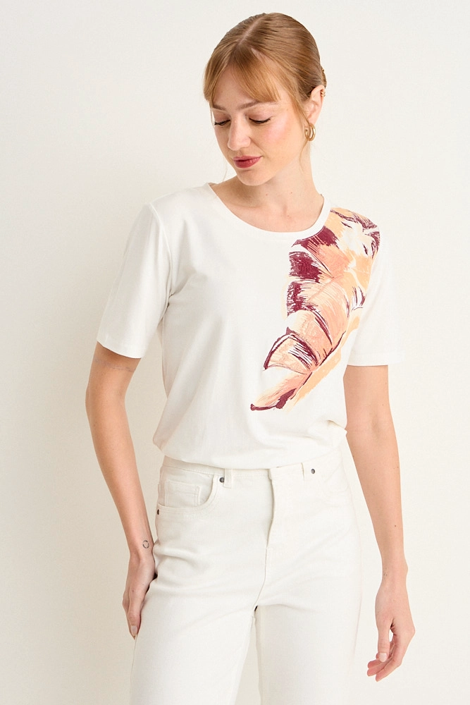 POLERA MANGA CORTA BLANCO MUJER MAGRIFFE - 1