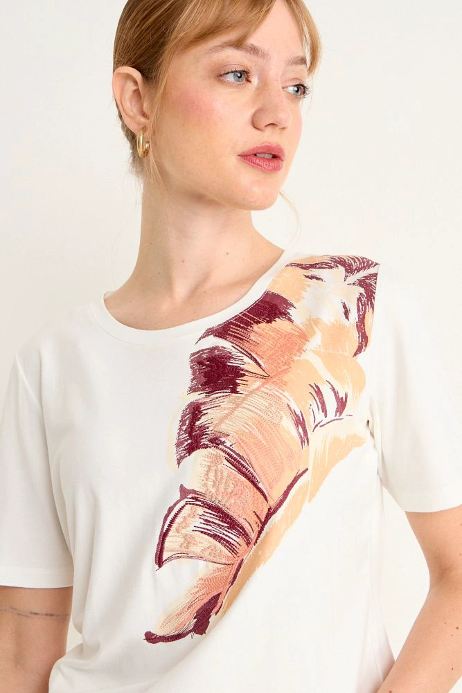 POLERA MANGA CORTA BLANCO MUJER MAGRIFFE - 2