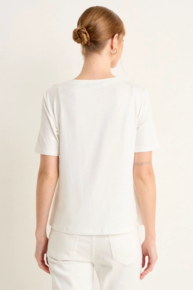 POLERA MANGA CORTA BLANCO MUJER MAGRIFFE - 3