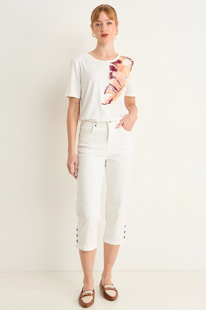 POLERA MANGA CORTA BLANCO MUJER MAGRIFFE - 5