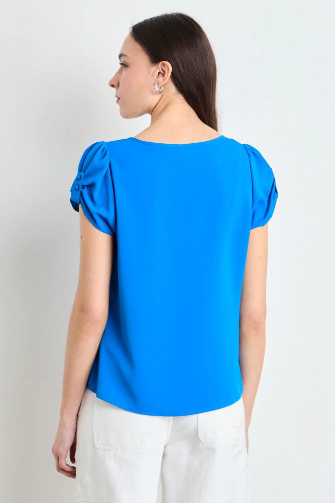 BLUSA LISA AZUL MUJER IO - 3