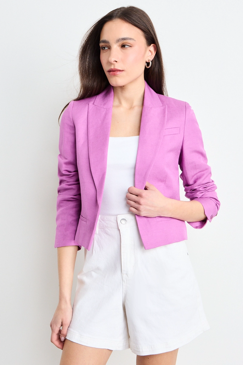 BLAZER LISO FUCSIA MUJER IO - 1