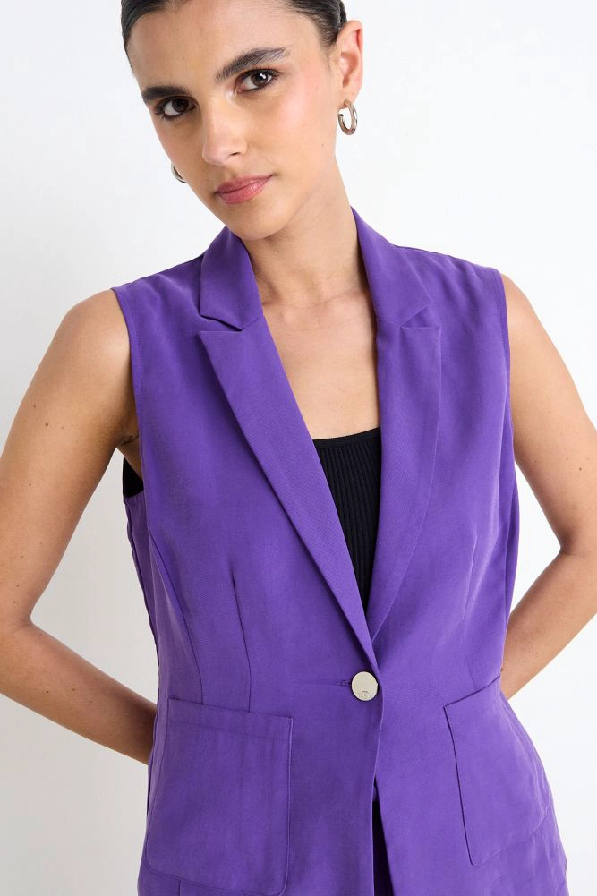BLAZER LISO MORADO MUJER ASH - 2