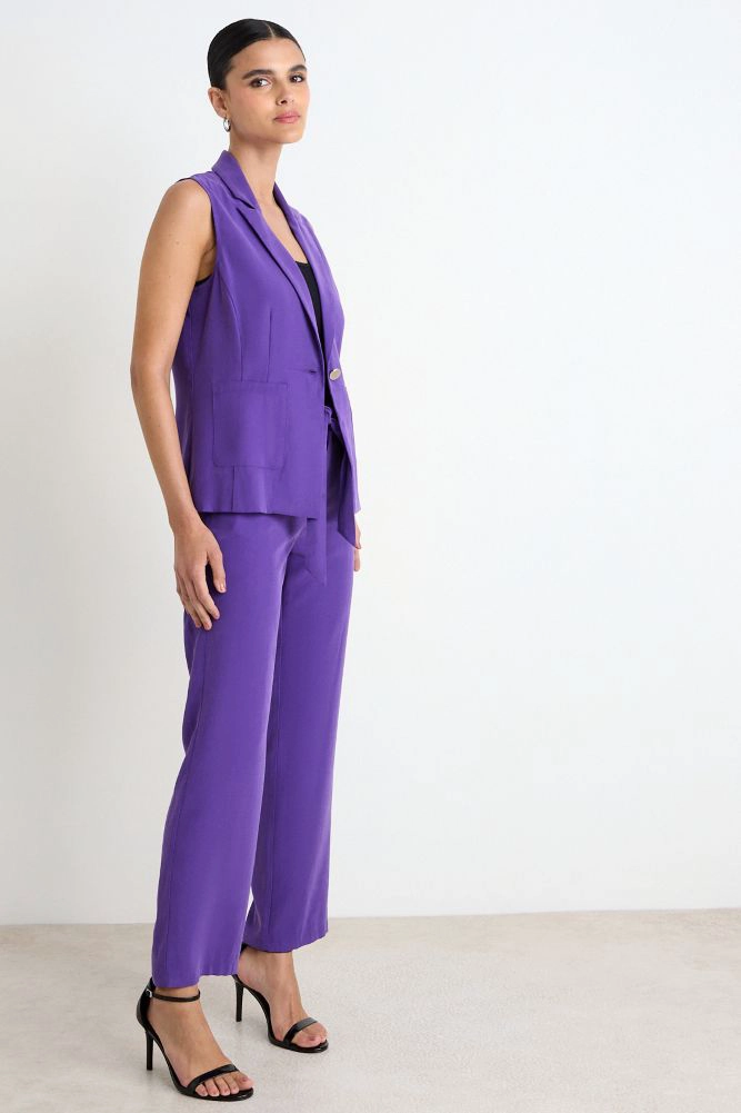 BLAZER LISO MORADO MUJER ASH - 5