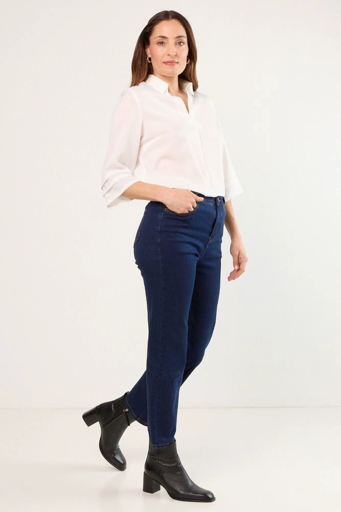JEANS LISO RECTO AZUL MUJER MAGRIFFE - 5