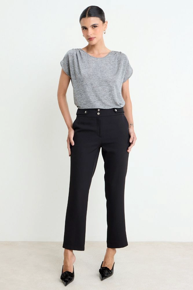 POLERA LISA GRIS MUJER ASH - 5