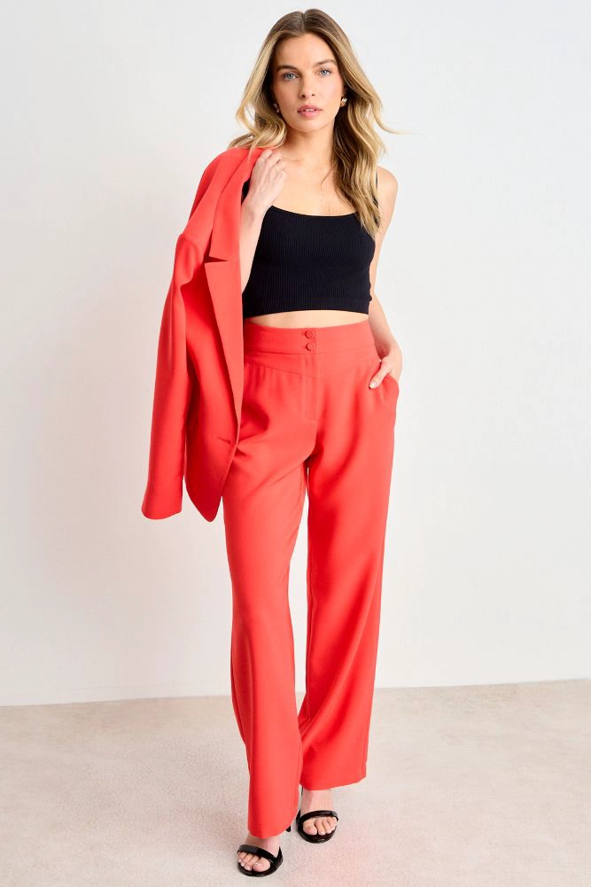 PANTALON RECTO LISO ROJO MUJER ASH - 1