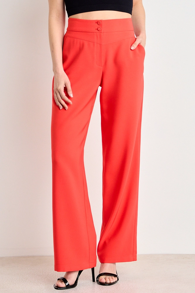 PANTALON RECTO LISO ROJO MUJER ASH - 2