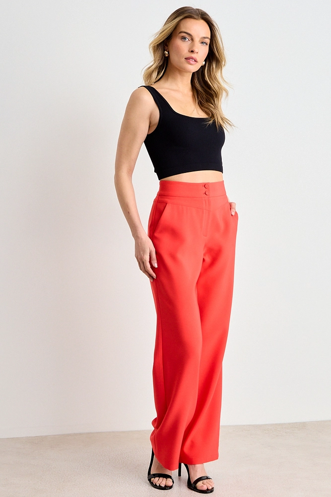 PANTALON RECTO LISO ROJO MUJER ASH - 4