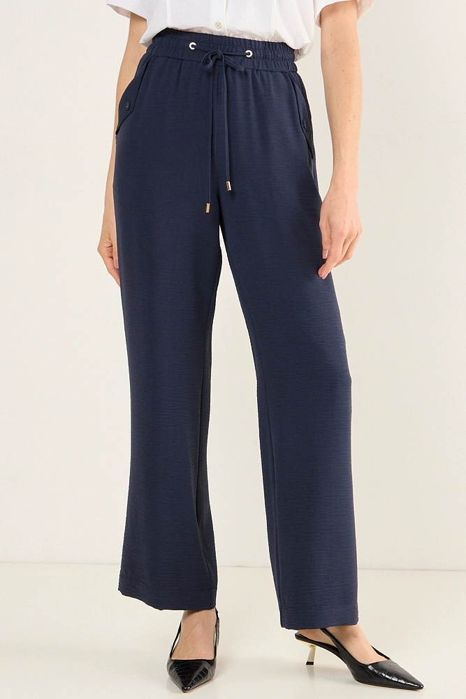 PANTALON CON ELASTICO AZUL MARINO MUJER MAGRIFFE - 2