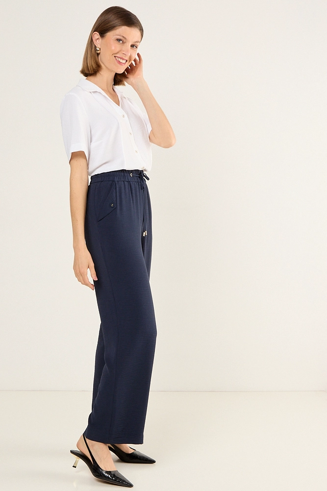 PANTALON CON ELASTICO AZUL MARINO MUJER MAGRIFFE - 5