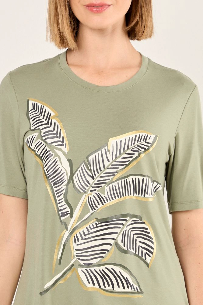 POLERA ESTAMPADO FOCALIZADO AVELLANA MUJER MAGRIFFE - 2