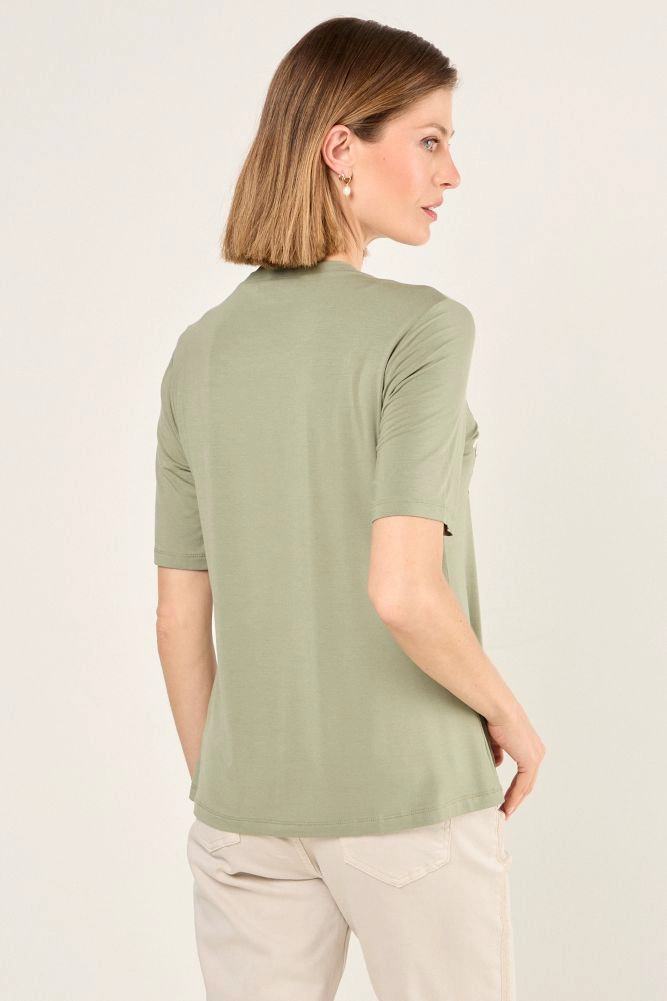 POLERA ESTAMPADO FOCALIZADO AVELLANA MUJER MAGRIFFE - 3