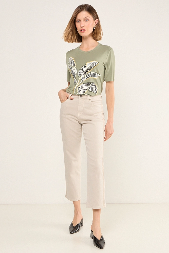 POLERA ESTAMPADO FOCALIZADO AVELLANA MUJER MAGRIFFE - 4