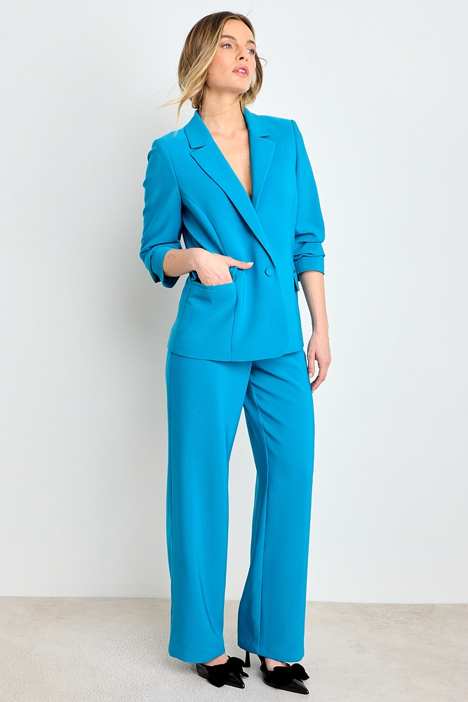 BLAZER LISO AZULINO MUJER ASH - 5