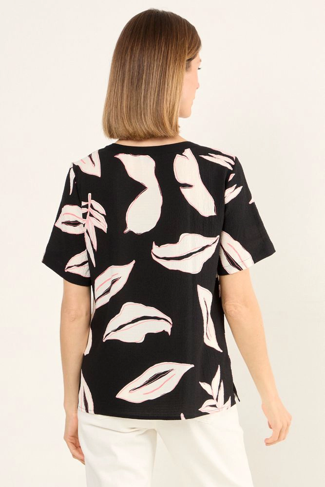 BLUSA ESTAMPADA NEGRO MUJER MAGRIFFE - 3