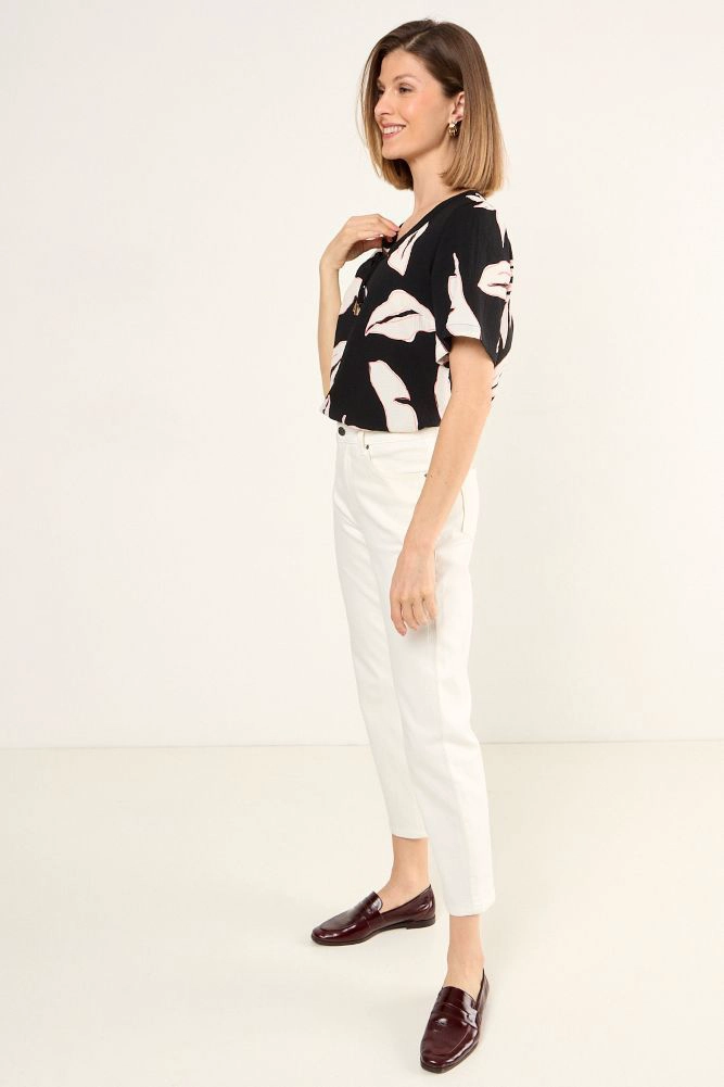 BLUSA ESTAMPADA NEGRO MUJER MAGRIFFE - 4