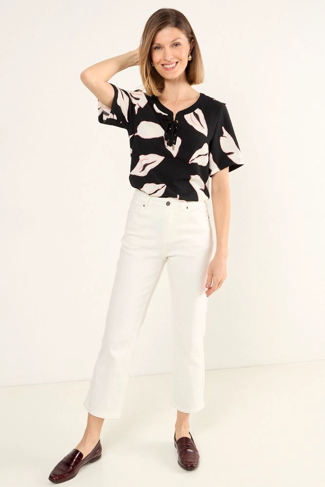 BLUSA ESTAMPADA NEGRO MUJER MAGRIFFE - 5