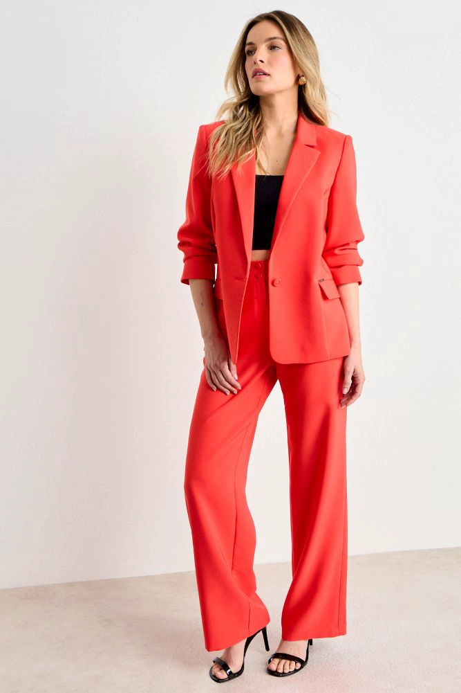 BLAZER LISO ROJO MUJER ASH - 4