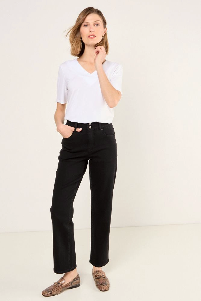 POLERA ESCOTE EN V BLANCO MUJER MAGRIFFE - 4