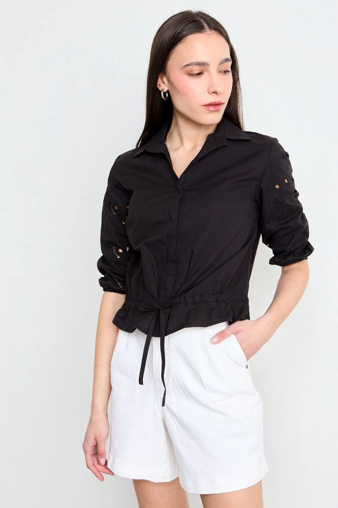 BLUSA LISA NEGRO MUJER IO - 2