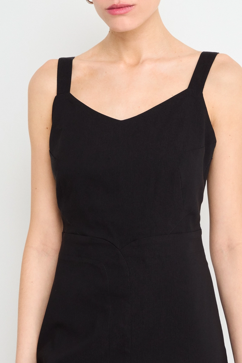 VESTIDO LISO NEGRO MUJER IO - 2