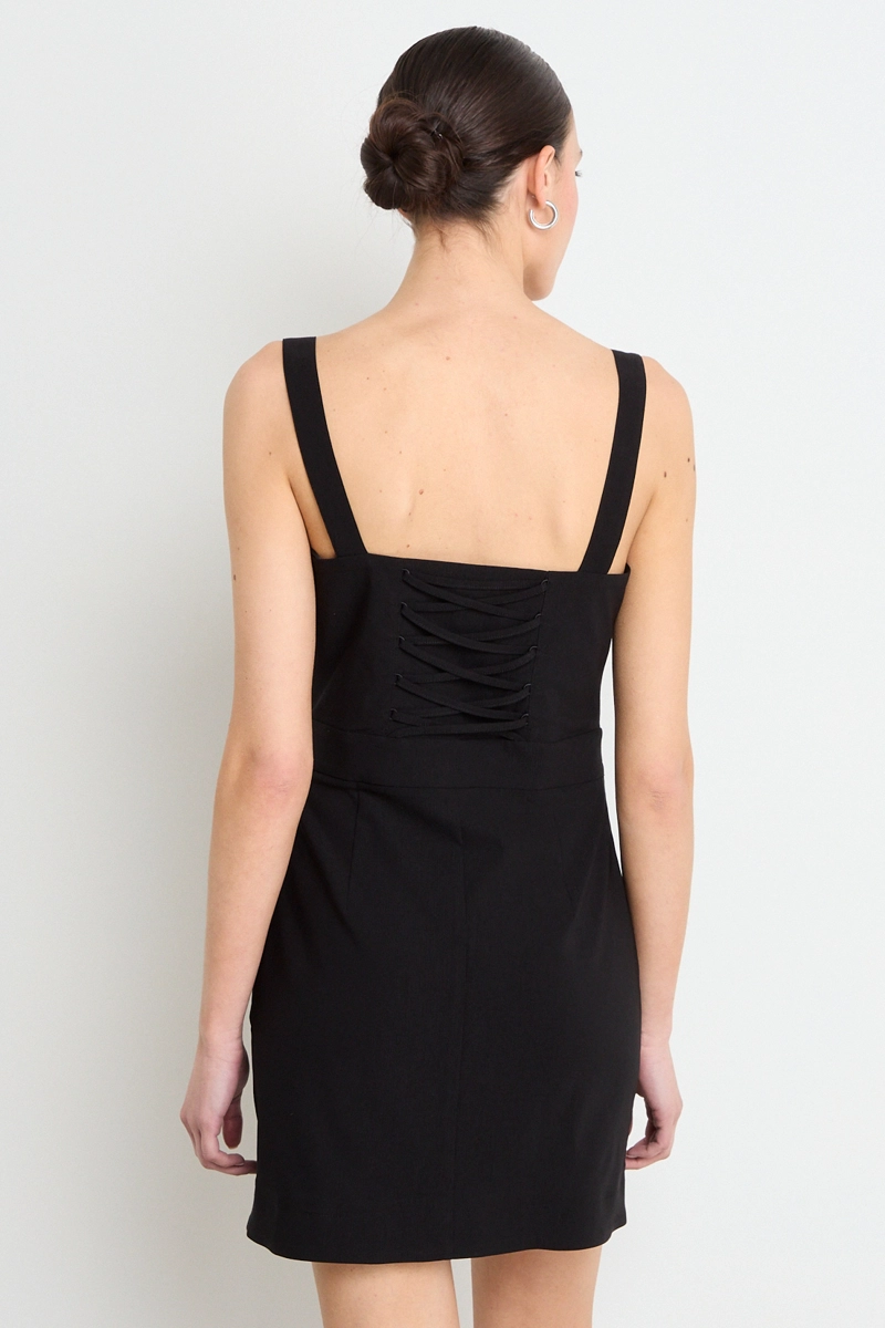 VESTIDO LISO NEGRO MUJER IO - 3