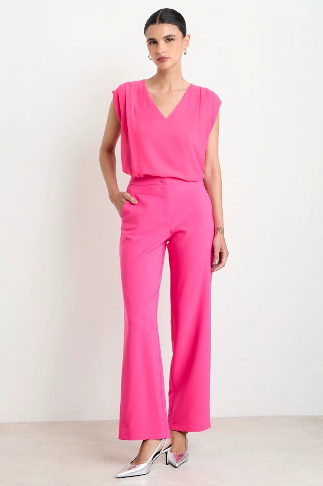 PANTALON RECTO LISO FUCSIA MUJER ASH - 1