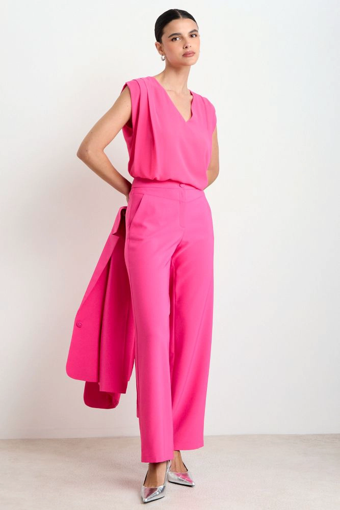 PANTALON RECTO LISO FUCSIA MUJER ASH - 5