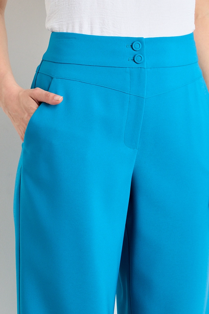 PANTALON RECTO LISO AZUL MUJER ASH - 3