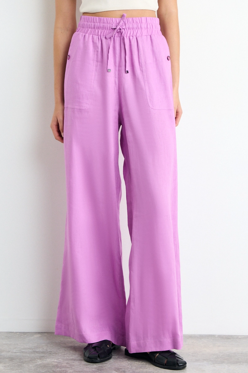 PANTALON LISO MORADO MUJER IO - 2