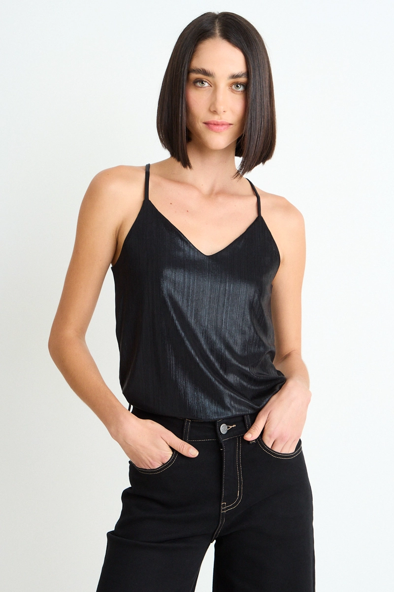 BLUSA LISA NEGRO MUJER ASH - 2