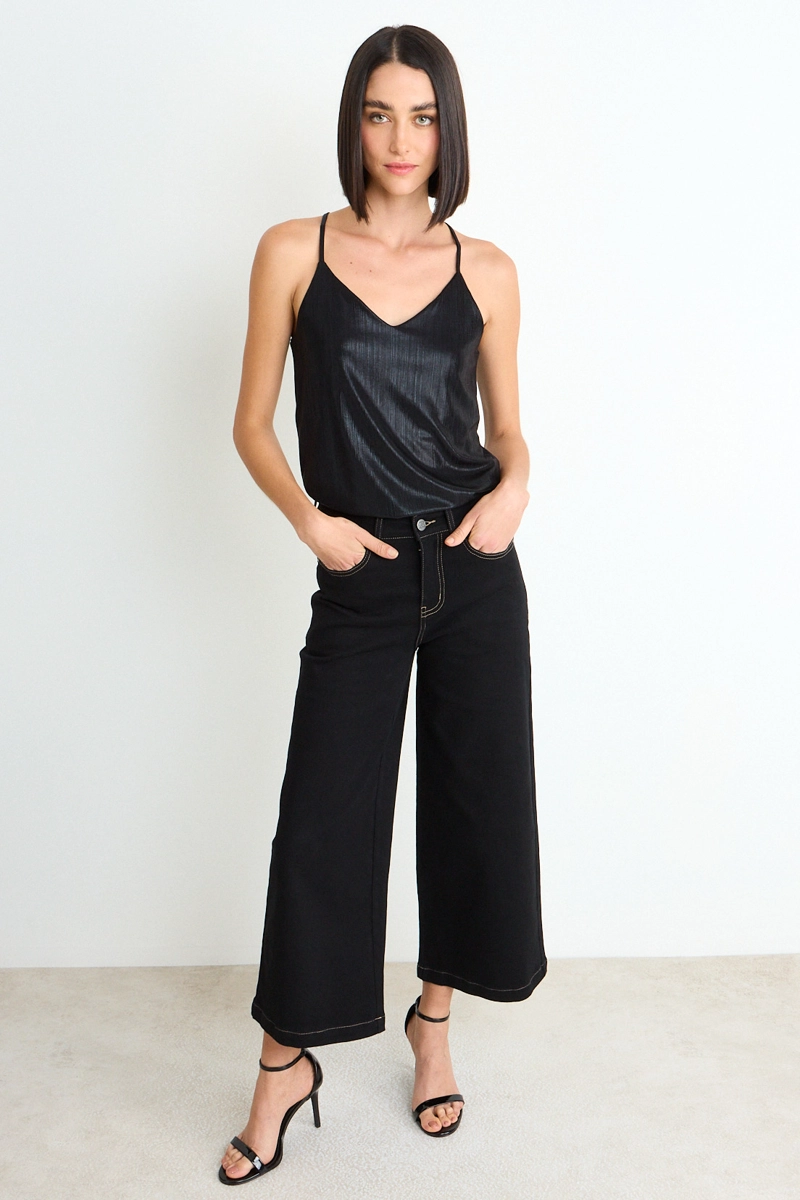 BLUSA LISA NEGRO MUJER ASH - 4