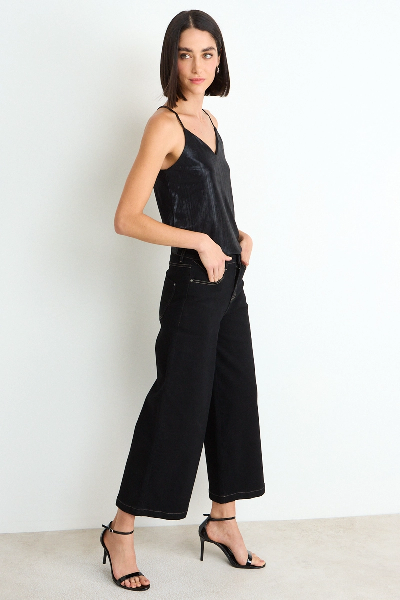 BLUSA LISA NEGRO MUJER ASH - 5