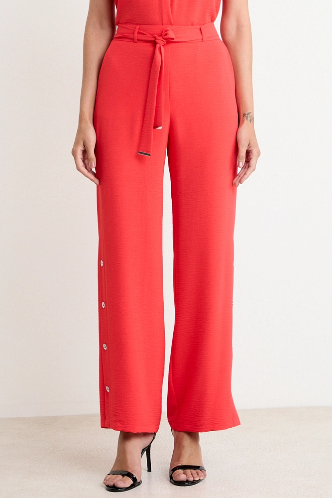 PANTALON LISO RECTO ROJO MUJER ASH - 2