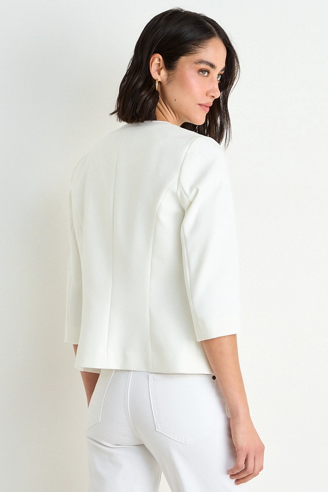 BLAZER LISO CON SOLAPA CRUDO MUJER ASH - 3