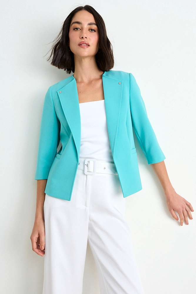 BLAZER LISO CON SOLAPA VERDE CATA MUJER ASH - 1