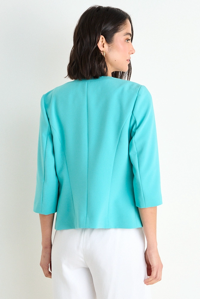 BLAZER LISO CON SOLAPA VERDE CATA MUJER ASH - 3