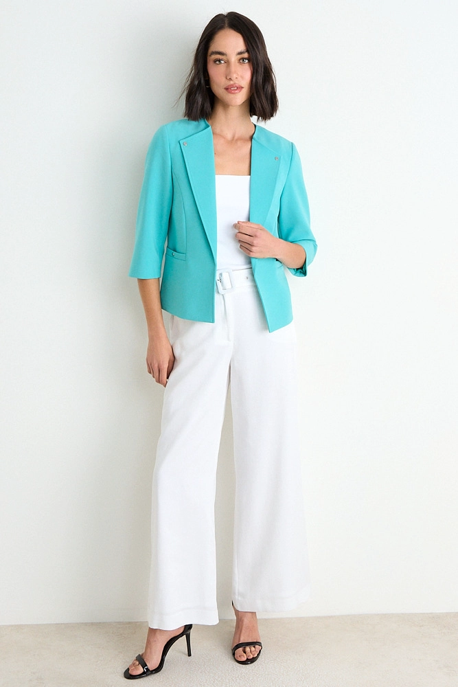 BLAZER LISO CON SOLAPA VERDE CATA MUJER ASH - 4