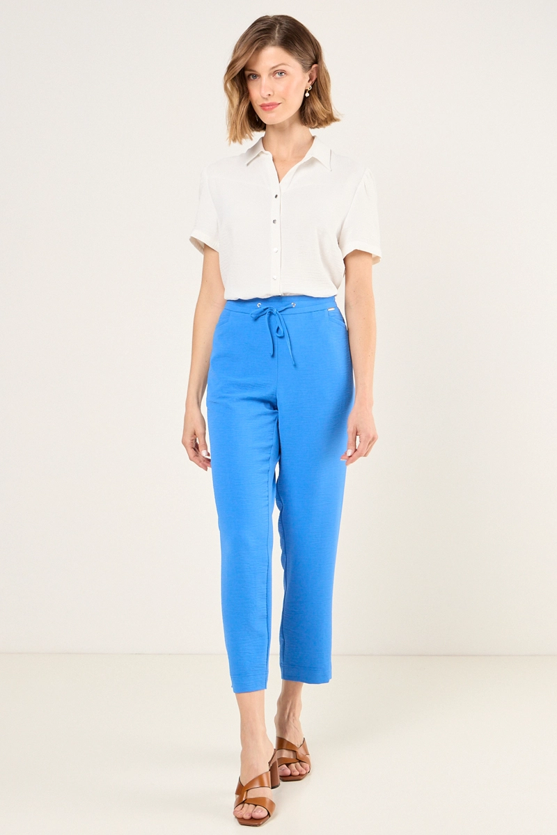 PANTALON LISO AZUL MUJER MAGRIFFE - 1