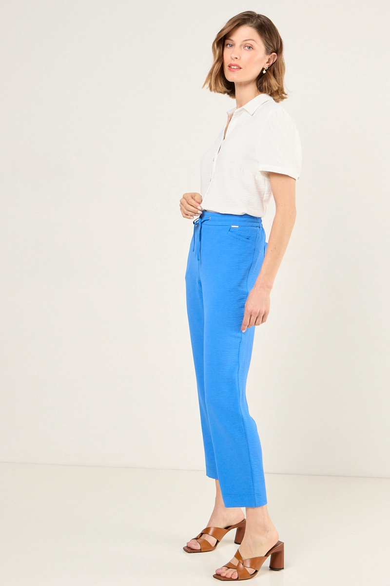 PANTALON LISO AZUL MUJER MAGRIFFE - 5
