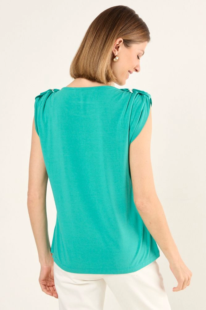POLERA LISA VERDE MUJER MAGRIFFE - 3