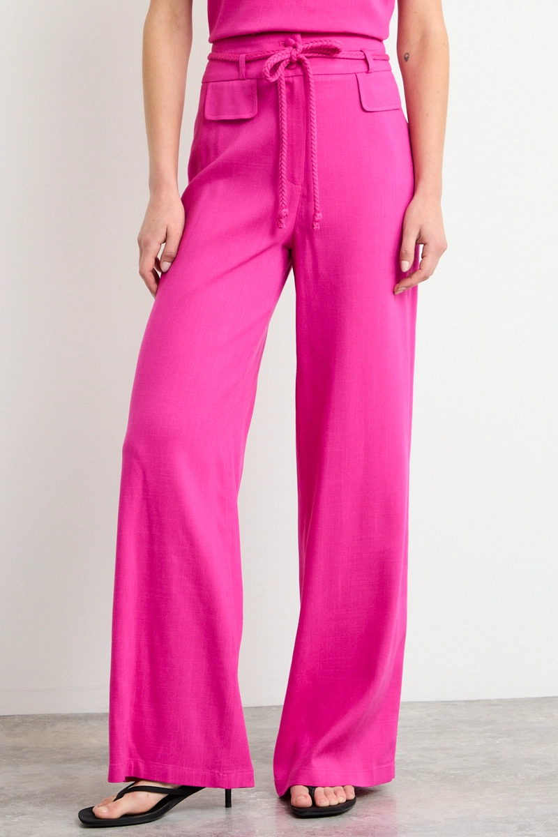 PANTALON LISO FUCSIA MUJER IO - 2