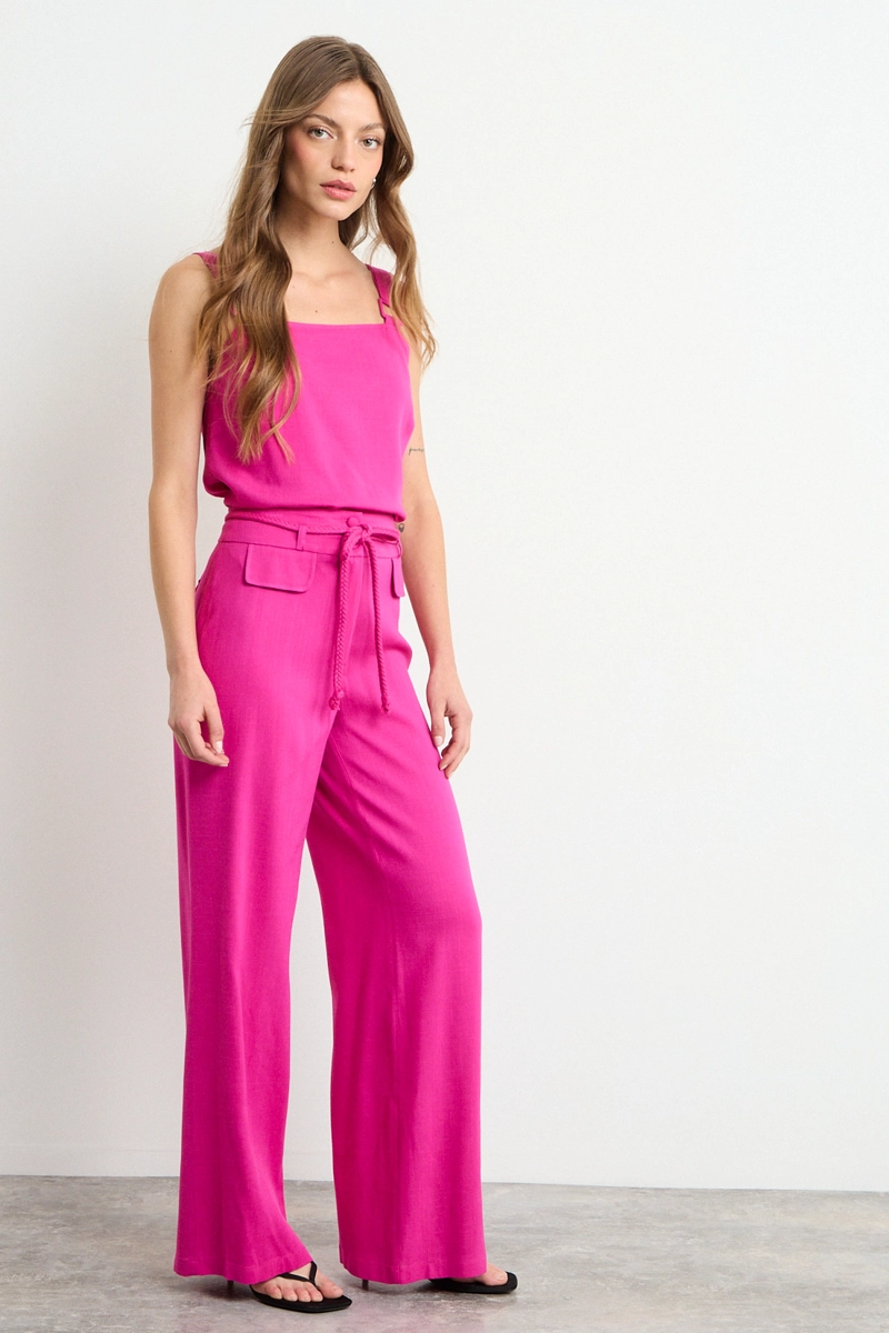 PANTALON LISO FUCSIA MUJER IO - 5