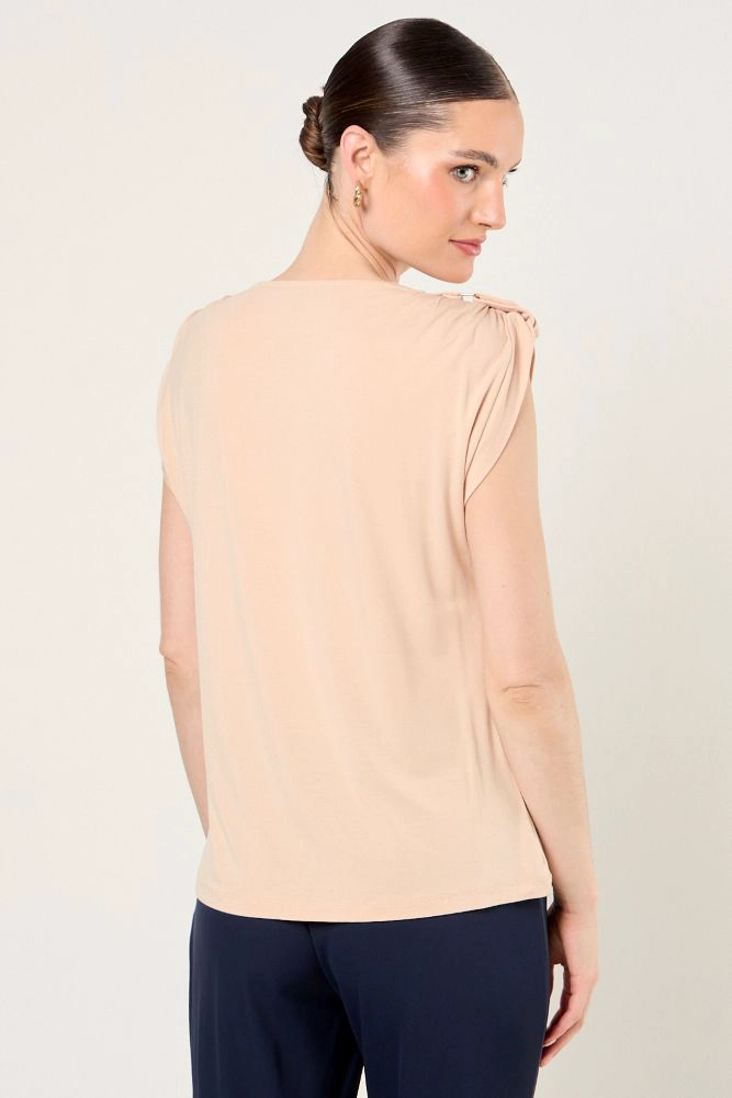 POLERA LISA BEIGE MUJER MAGRIFFE - 3
