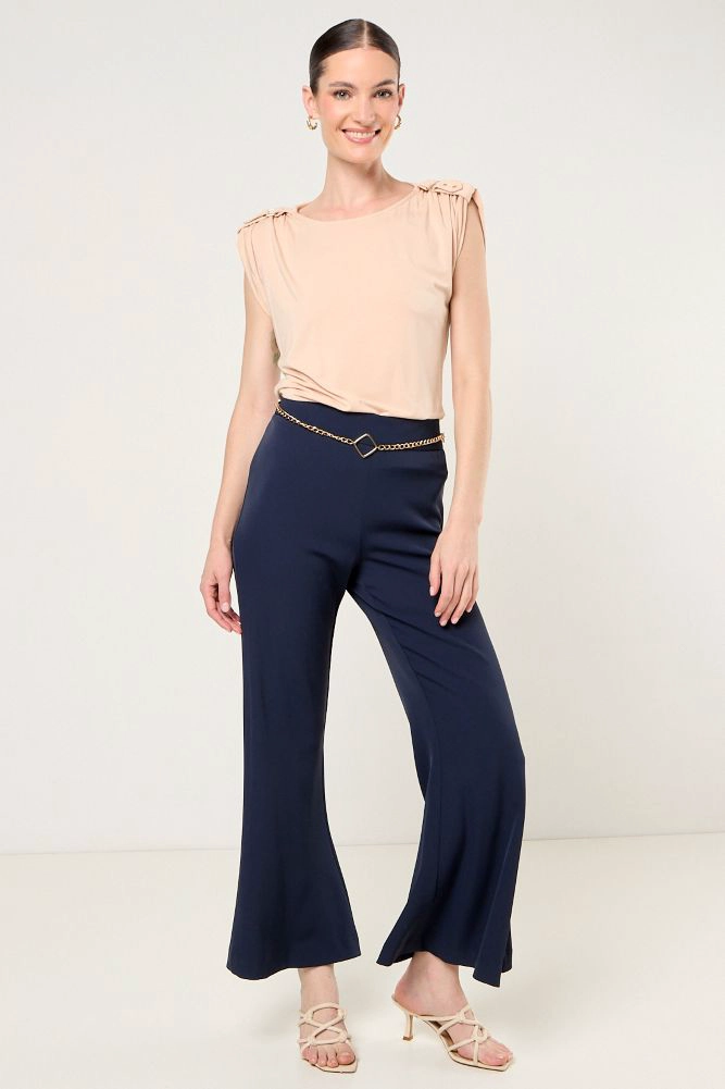 POLERA LISA BEIGE MUJER MAGRIFFE - 4