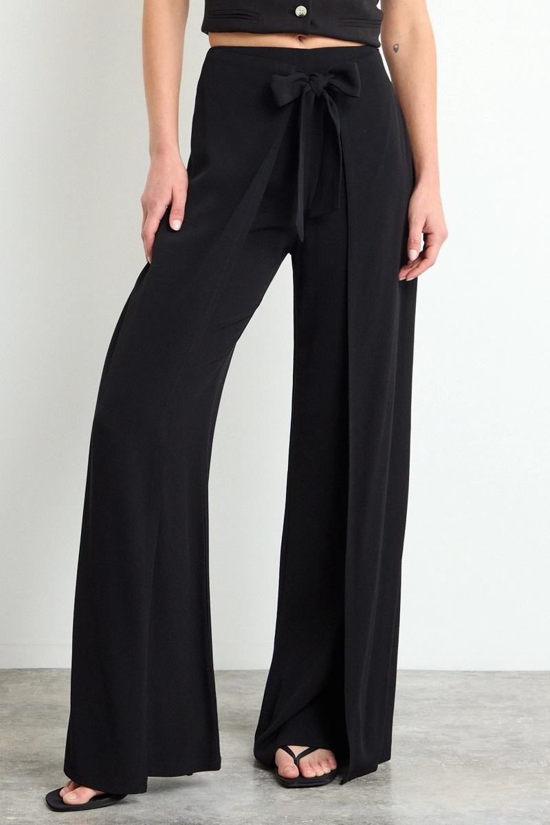 PANTALON LISO NEGRO MUJER IO - 2