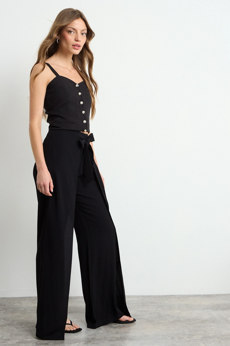 PANTALON LISO NEGRO MUJER IO - 5