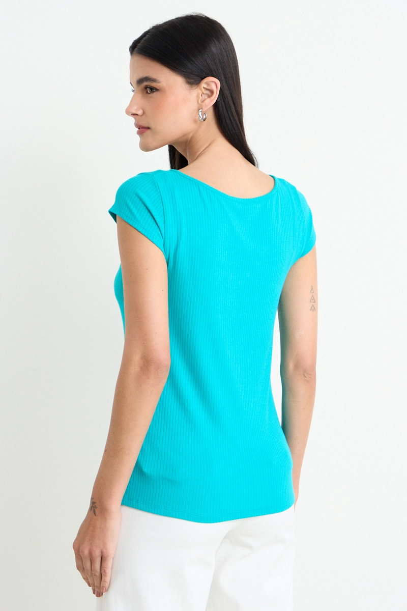 POLERA LISA VERDE MUJER ASH - 3
