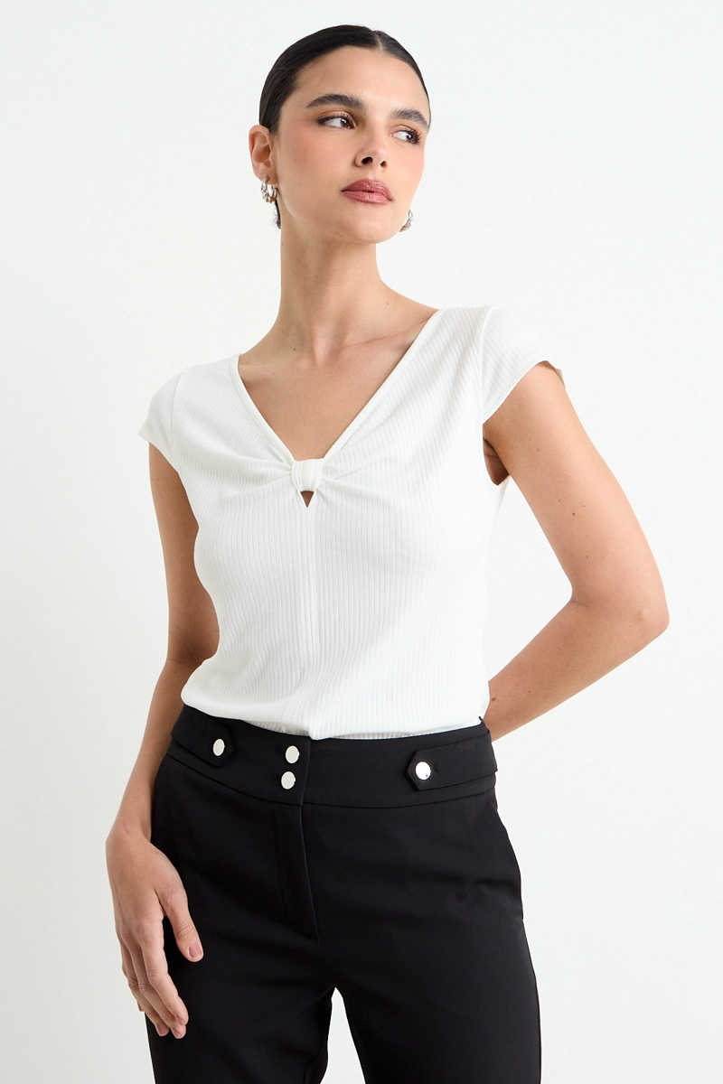 POLERA LISA CRUDO MUJER ASH - 1